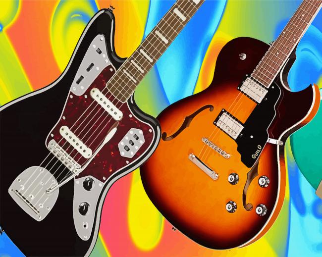 Electric Guitar paint by numbers