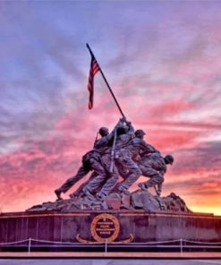 Iwo Jima Memorial Virginia paint by numbers