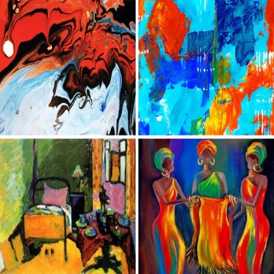 abstract art painting by numbers