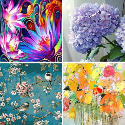 flower painting by numbers