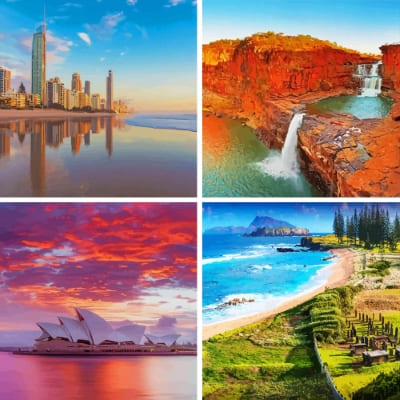 Australia painting by numbers