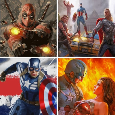 avengers painting by numbers