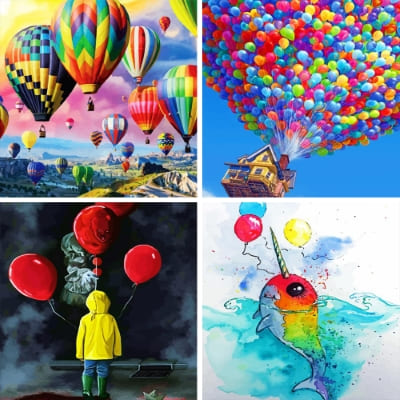Balloons painting by numbers