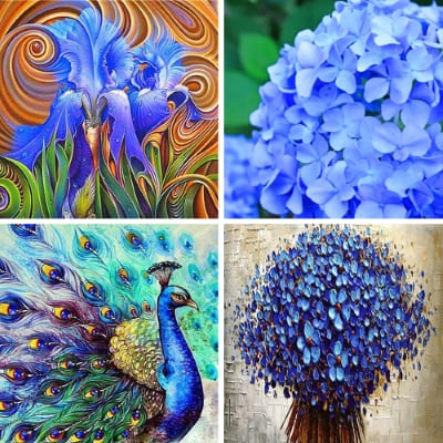 blue painting by numbers