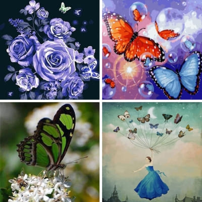 Butterflies painting by numbers