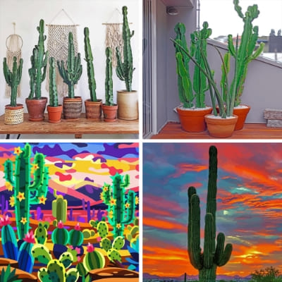 cactus painting by numbers