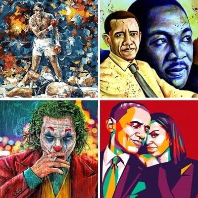 celebrity painting by numbers