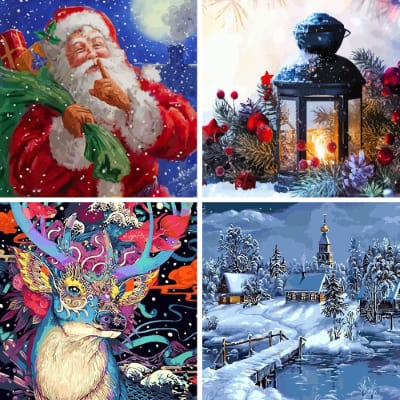 christmas painting by numbers