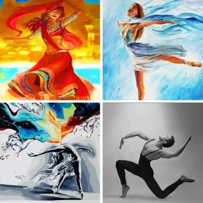 dancer painting by numbers