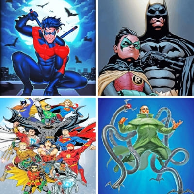 DC Comics painting by numbers