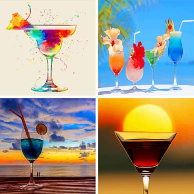 Drinks painting by numbers
