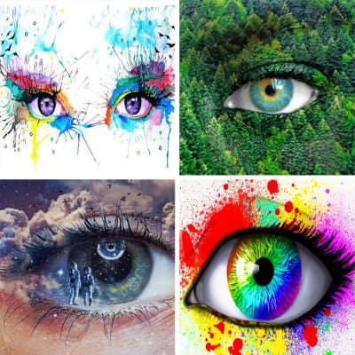 eye painting by numbers