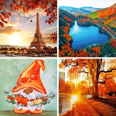 fall painting by numbers