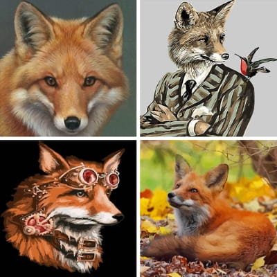 fox painting by numbers