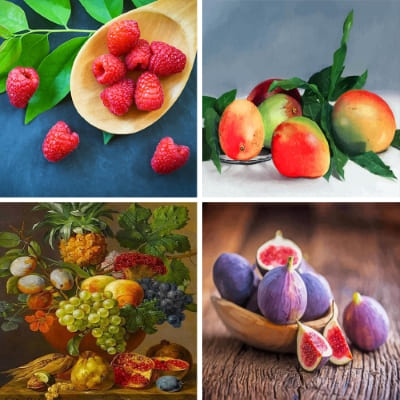 Fruit painting by numbers