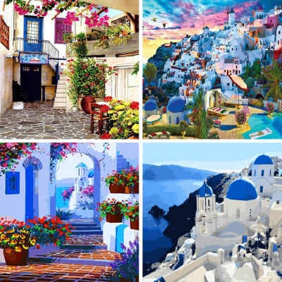 Greece painting by numbers