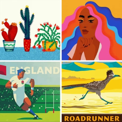 Illustrations painting by numbers