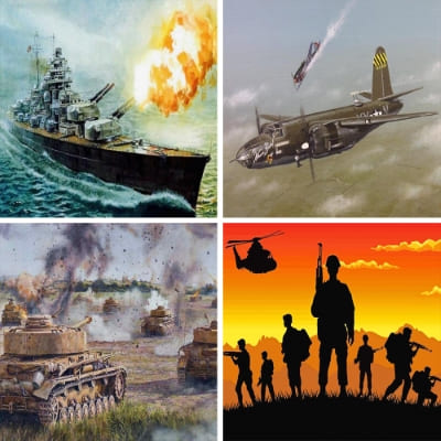 military painting by numbers