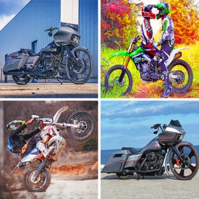 motorcycle painting by numbers