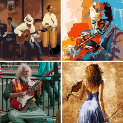  musician painting by numbers