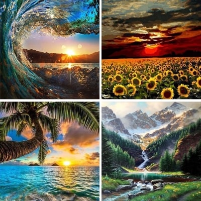 nature painting by numbers