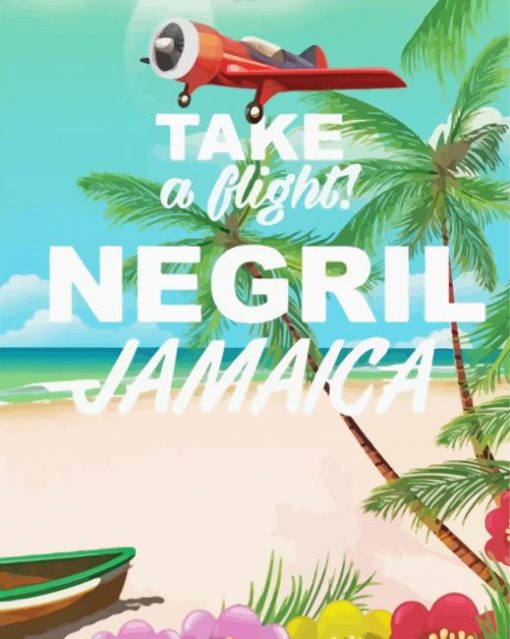 Negril Poster paint by numbers