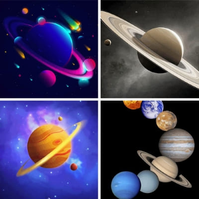 planets painting by numbers