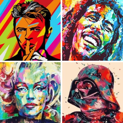 Pop Arts painting by numbers