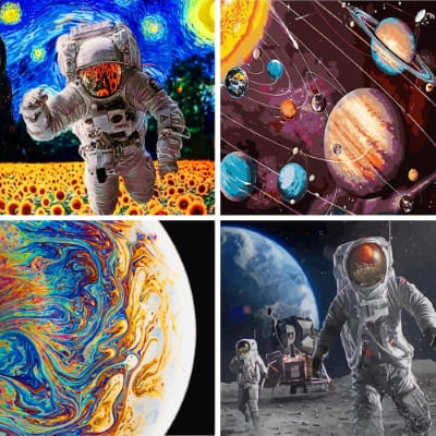 space painting by numbers