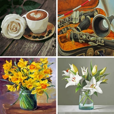 still life painting by numbers