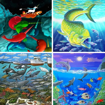 under sea painting by numbers