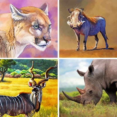 Wild Animals painting by numbers
