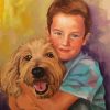 Boy With Dog paint by numbers