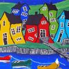 Colorful Crooked House paint by numbers