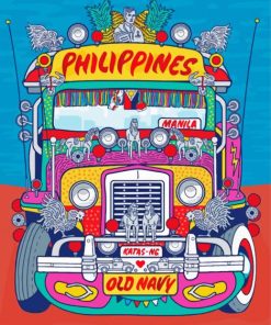 Philipino Jeepney paint by numbers