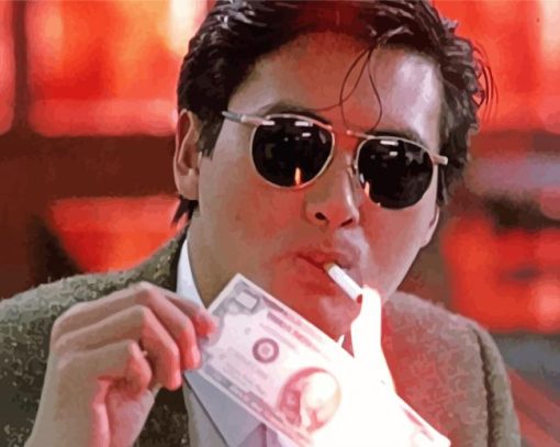 Chow Yun Fat paint by numbers