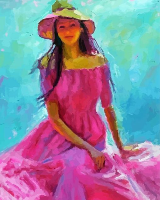 Lady In Pink paint by numbers