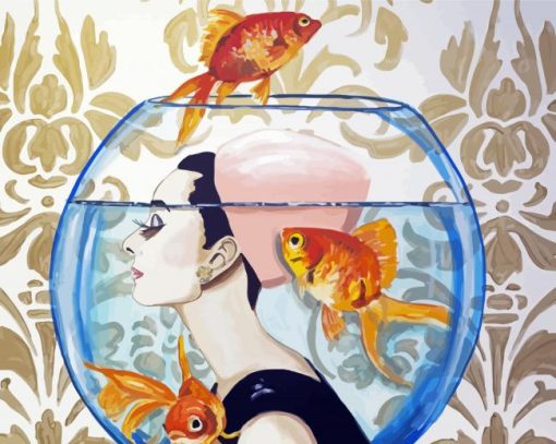 Lady And Fish paint by numbers