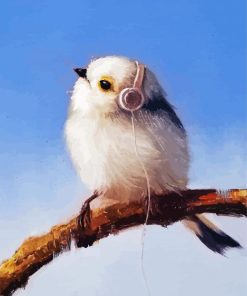 Bird Listening To Music paint by numbers