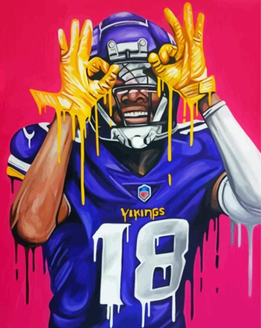 Justin Jefferson paint by numbers