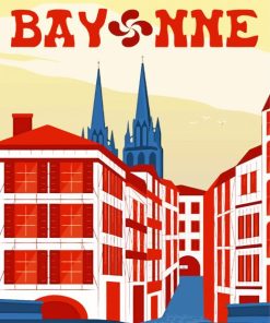 Aesthetic Bayonne Poster paint by numbers