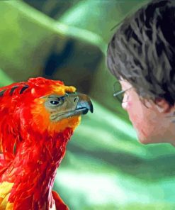 Fawkes Bird Harry Potter paint by numbers