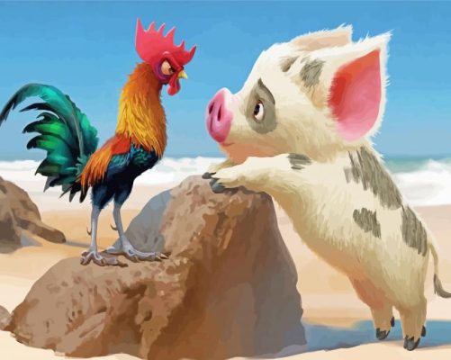 Hei Hei And Pua Paint By Numbers