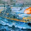 War Battleship Paint By Numbers