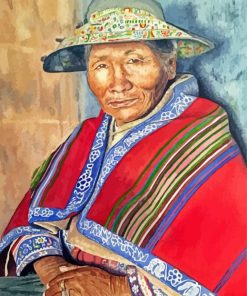 Peru Old Woman Paint By Numbers