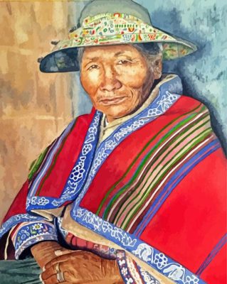 Peru Old Woman Paint By Numbers 