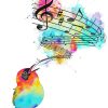 Bird And Music Notes Paint By Numbers