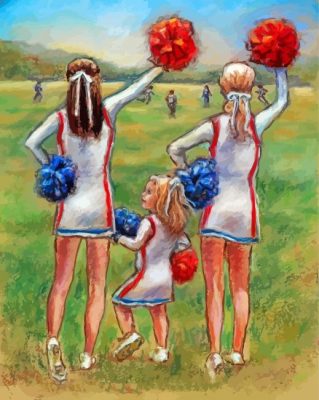 Girls Cheerleading Paint By Numbers 